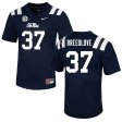 Sale - Navy Kyndrich Breedlove #37 Ole Miss Rebels Men Embroidery NCAA Football Jersey