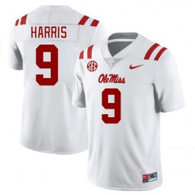 Sale - White Tre Harris #9 Ole Miss Rebels Men Alumni NCAA Football Jersey