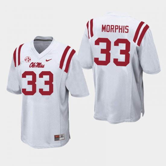 Sale - White Austin Morphis #33 Ole Miss Rebels Men Official University Football Jersey