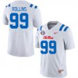 Sale - White DeSanto Rollins #99 Ole Miss Rebels 2024 Men Stitched High School Football Jersey