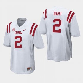 Sale - White Jaxson Dart #2 Ole Miss Rebels Men Alumni University Football Jersey