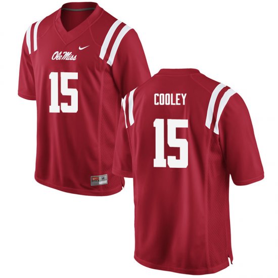 Sale - Red Octavious Cooley #15 Ole Miss Rebels Men Stitch University Football Jersey