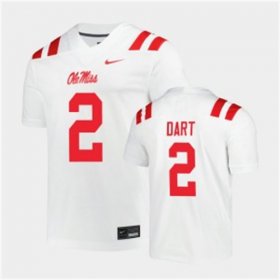 Sale - White Jaxson Dart #2 Ole Miss Rebels Untouchable Men Alumni University Football Jersey