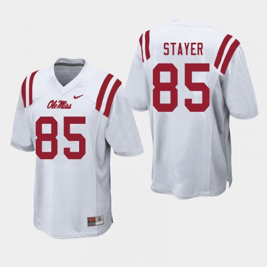 Sale - White Owen Stayer #85 Ole Miss Rebels Men Stitched High School Football Jersey