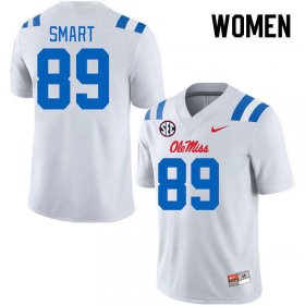 Sale - White Jordan Smart #89 Ole Miss Rebels Women Official College Jersey