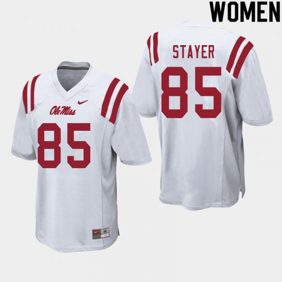 Sale - White Owen Stayer #85 Ole Miss Rebels Women Official NCAA Football Jersey