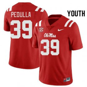 Sale - Red Ciaran Pedulla #39 Ole Miss Rebels Youth Alumni University Jersey